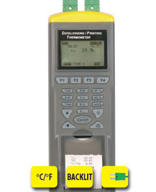 Dual Channel Printer / Data-Logging Thermometer Type JRTHD-M2-PRINT/PC