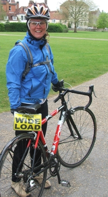 Sarah Cooper setting out for Canterbury!