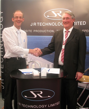 JRTL sign agreement with Victory Lighting at Helitech, September 2009