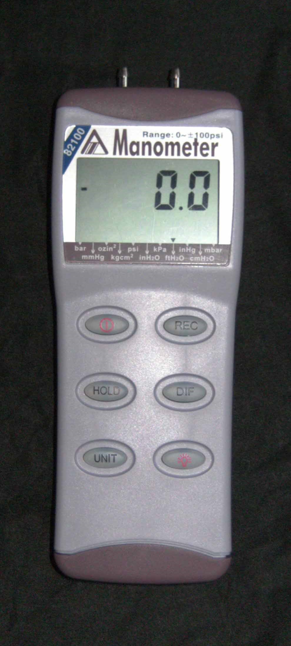 Vacuum / Pressure Manometer for Vacuum Integrity Testing of a Vacuum Bag